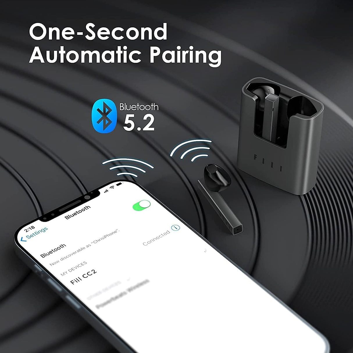 سماعات أذن لاسلكية بالكامل CC Nano مع عزل ضوضاء لهواتف iPhone وAndroid من FIIL