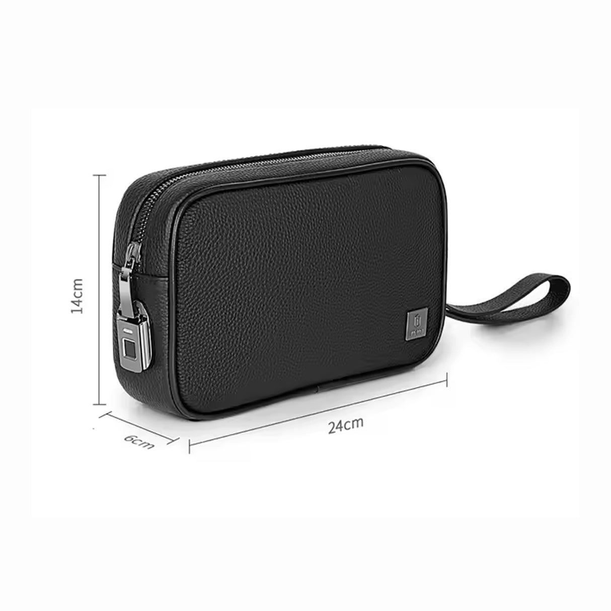 حقيبة يد متعددة الجيوب آمنة من الجلد الطبيعي الفاخر مع قفل ببصمة الإصبع من WiWU