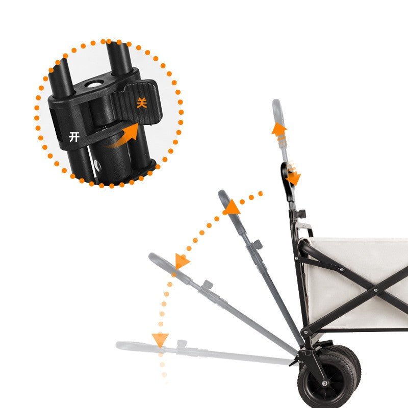 Foldable Wagon Cart 250 – Heavy Duty Folding Utility Cart with Wheels by Green Lion