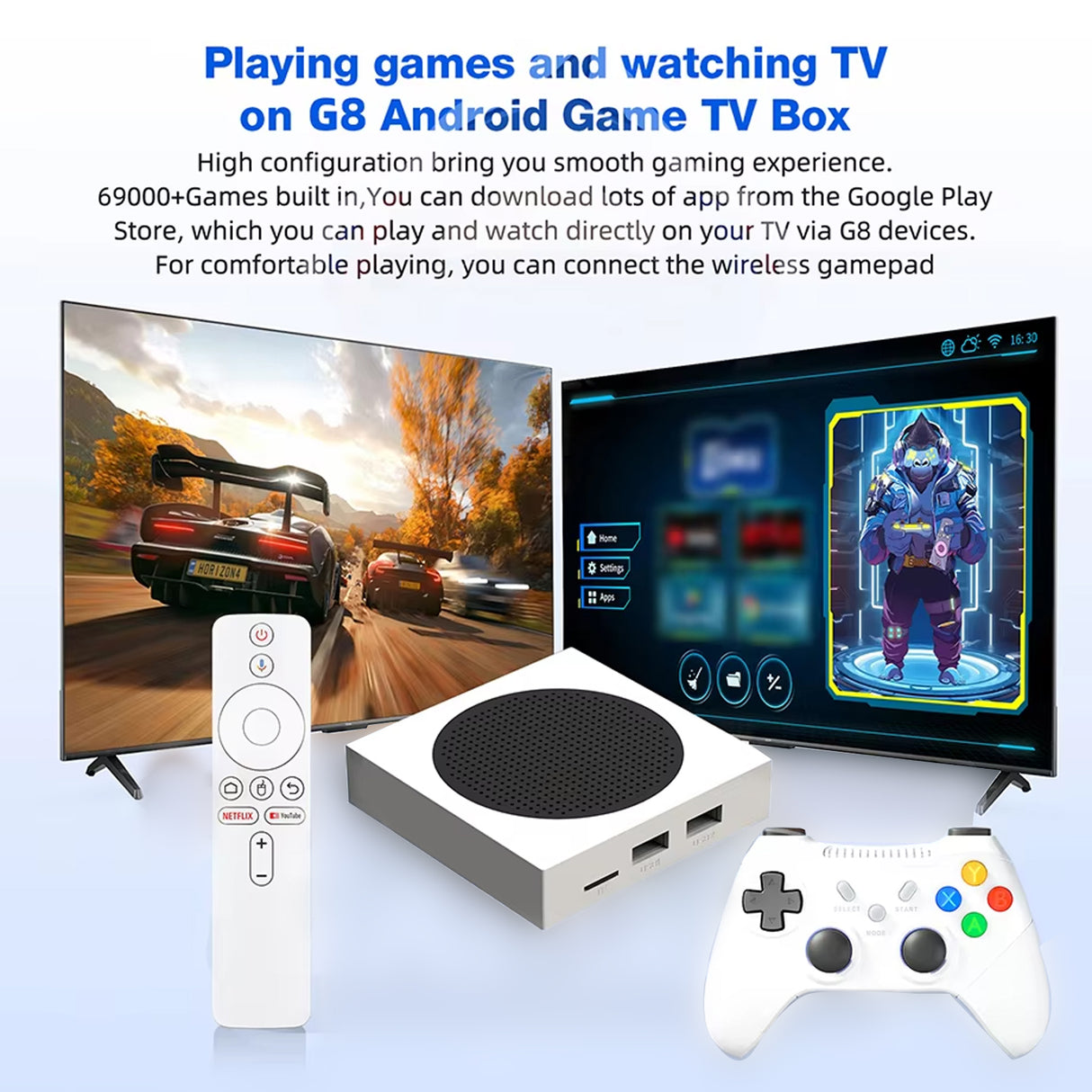 G8 SmartBox – Android 14 Game Console (69,000+ Games) | TV Box | SASKA Trading