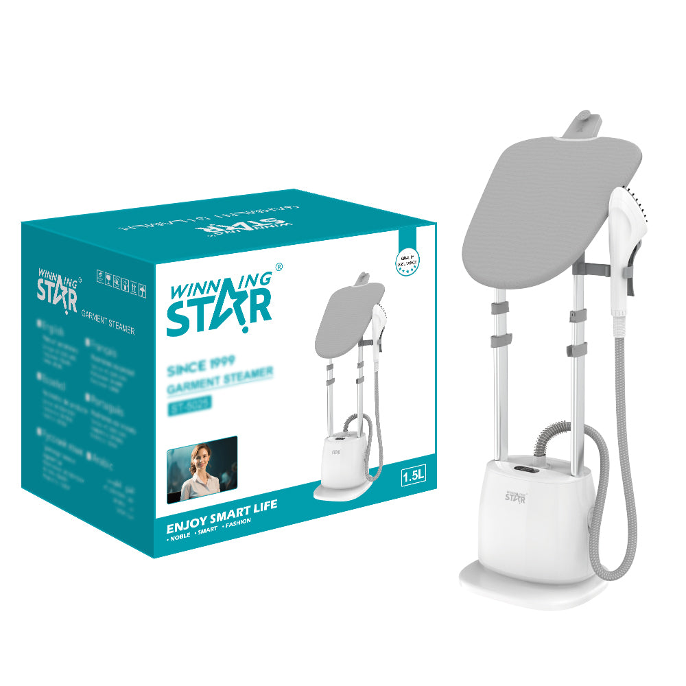1580W Standing Clothes Steamer with Ironing Board, Garment Steamer by Winning Star
