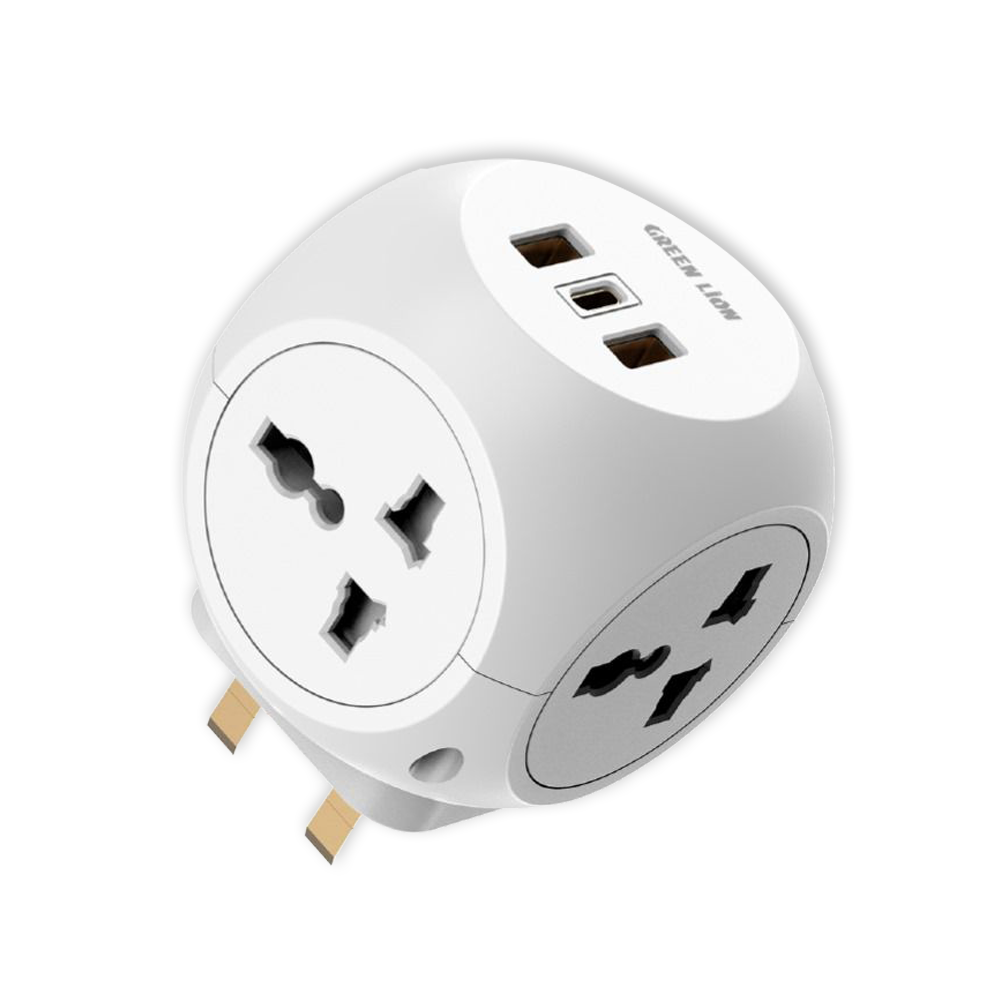 Green lion Multiport Adapter with USB A and C | Power Hub | SASKA Trading
