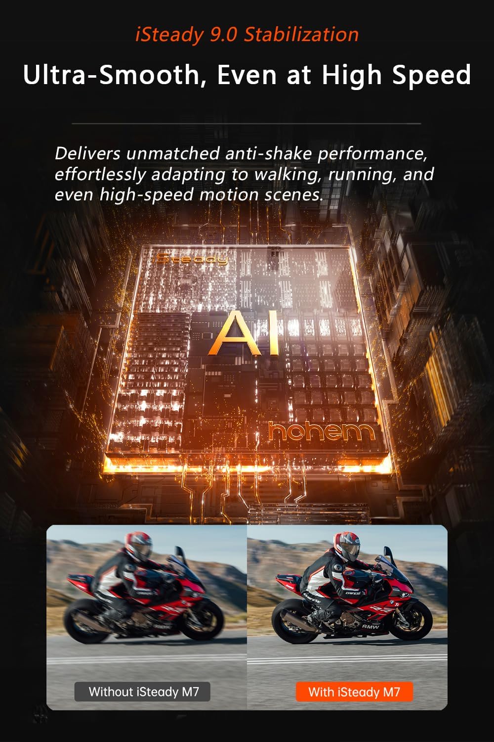 iSteady M7 Phone Stabilizer with Advanced AI Tracker by Hohem | Phone Gimble | SASKA Trading