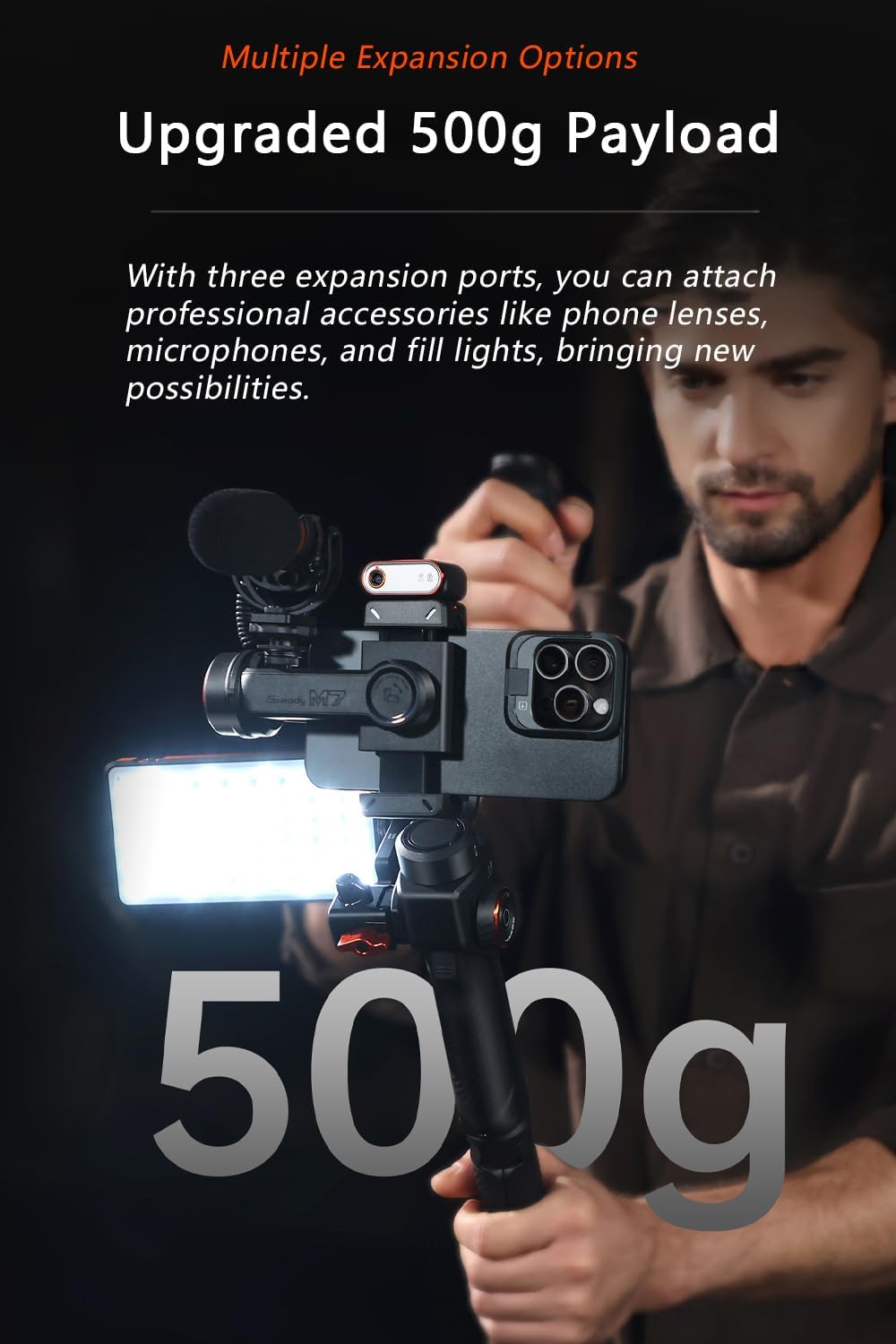 iSteady M7 Phone Stabilizer with Advanced AI Tracker by Hohem | Phone Gimble | SASKA Trading