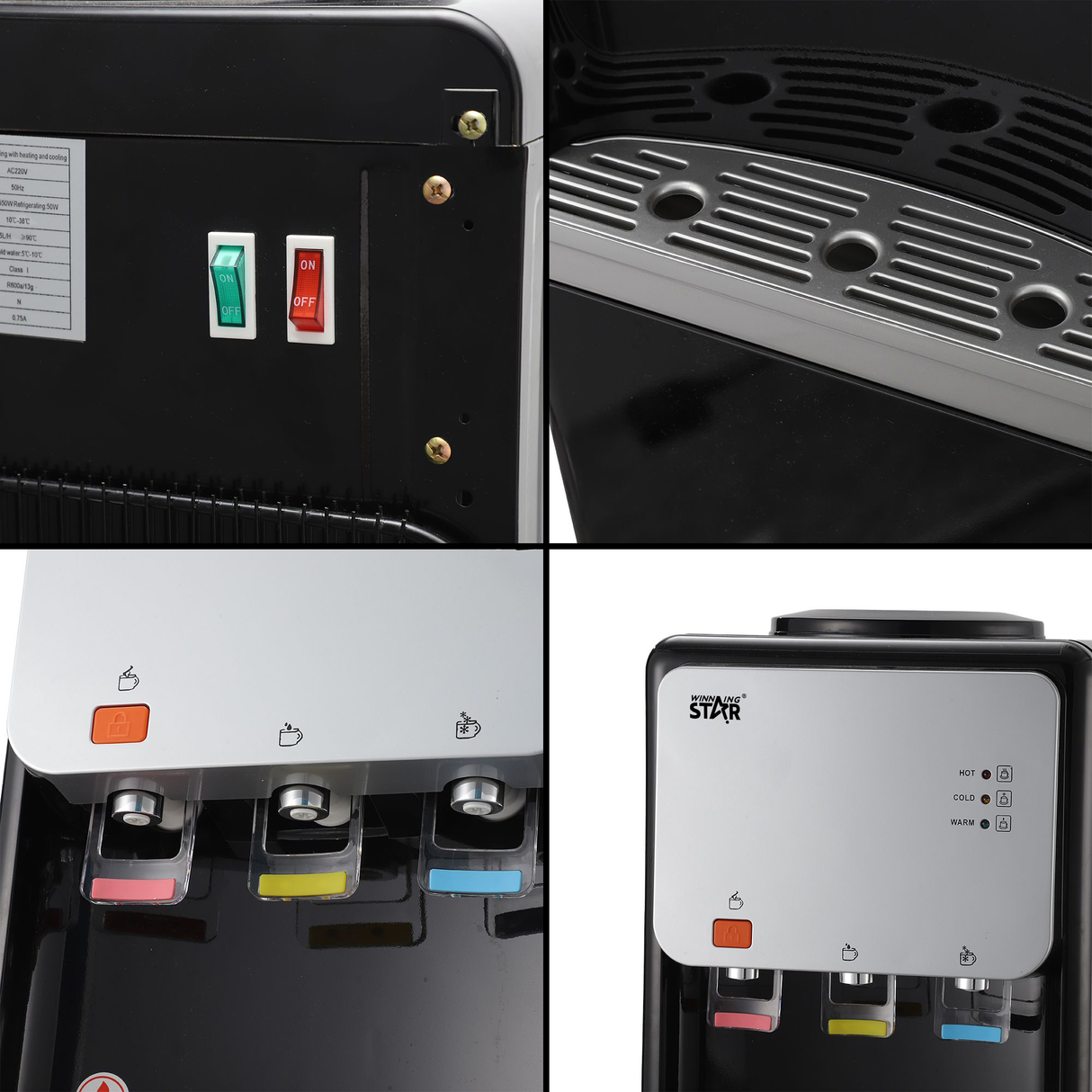 Bottom Loading Electric Water Dispenser for instant Hot, Cold & Ambient water (ST-6506-HS) by Winning Star | Water Dispenser | SASKA Trading