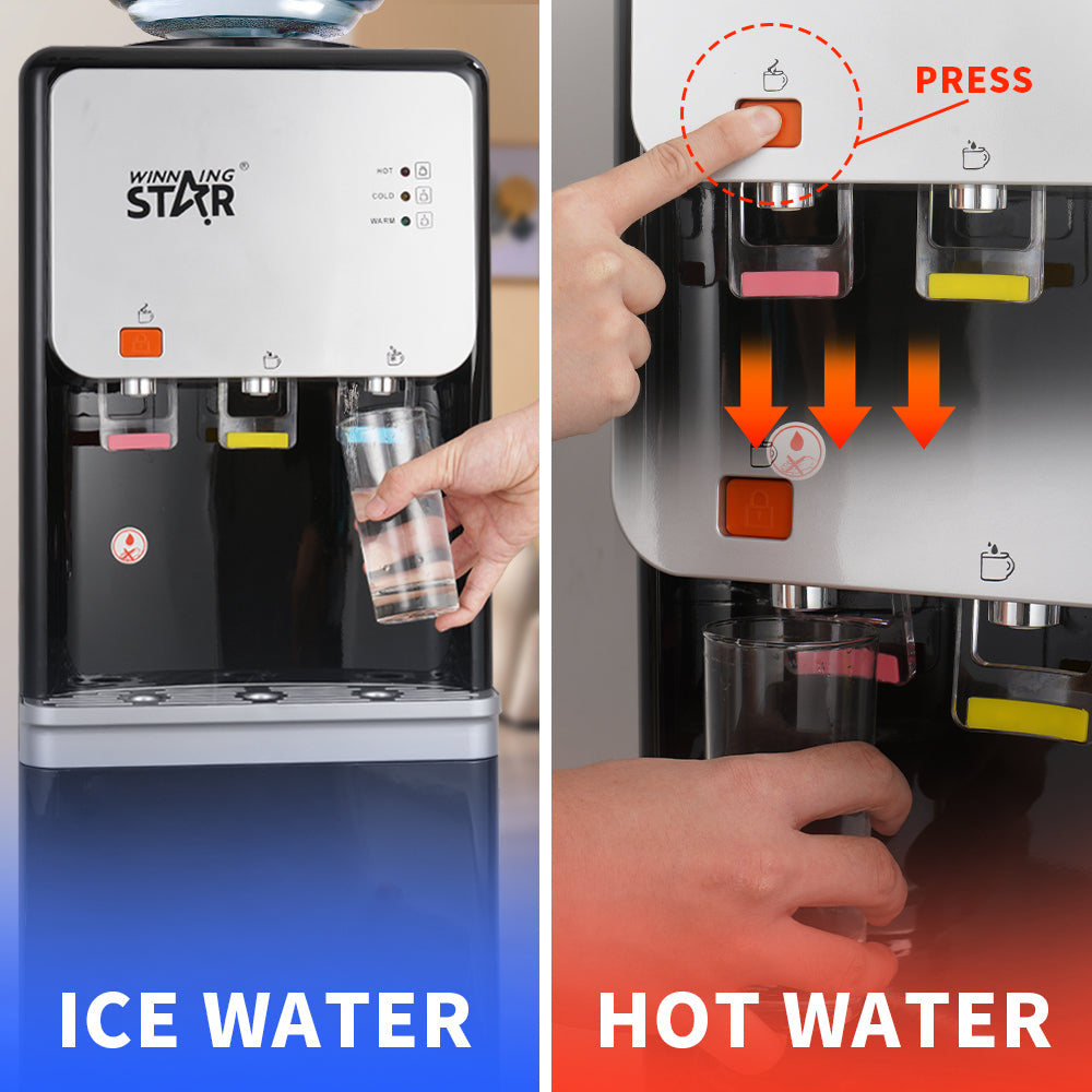 Bottom Loading Electric Water Dispenser for instant Hot, Cold & Ambient water (ST-6506-HS) by Winning Star | Water Dispenser | SASKA Trading