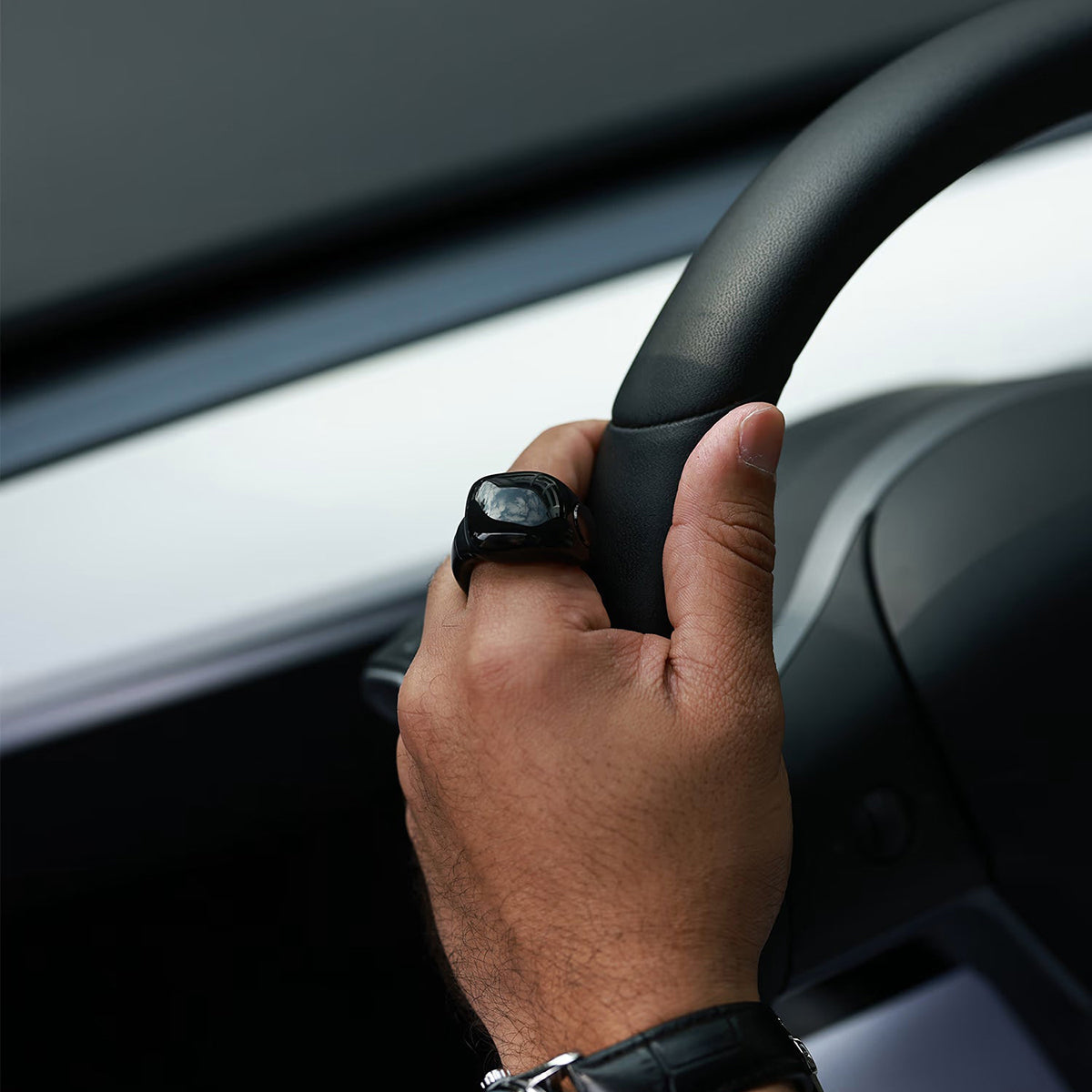 iTasbih Smart Tasbeeh Ring - 3 sizes Adjustable - Digital Dhikr Ring with OLED Display & App Support by WESLAMIC