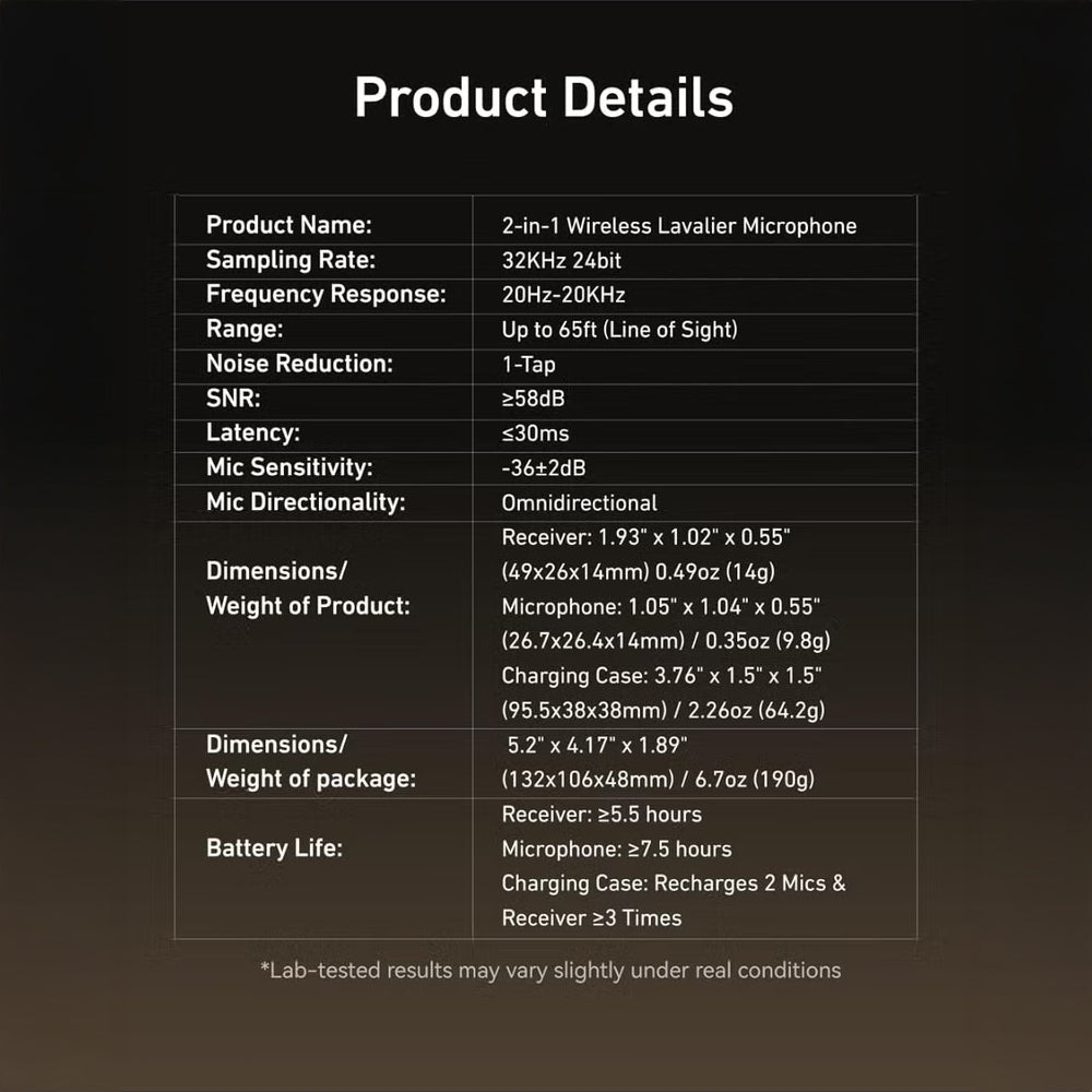 ميكروفون Lavalier لاسلكي 2 في 1، ميكروفون ياقة قابل للتوصيل والتشغيل للهواتف الذكية، صوت واضح مع خاصية إلغاء الضوضاء للتدوين بالفيديو، من TELESIN.