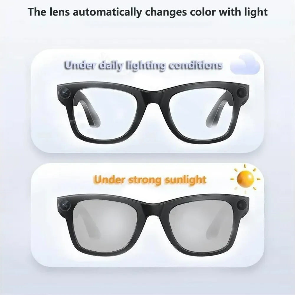 نظارات ذكية مزودة بكاميرا بدقة 8 ميجابكسل، وترجمة فورية، ومكالمات لاسلكية، ونقل عبر شبكة Wi-Fi، ومتوافقة مع نظام Android.