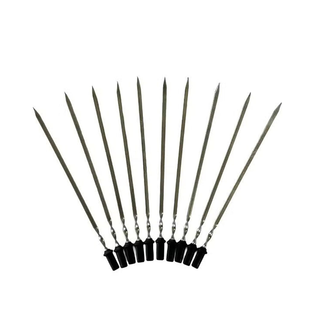 شواية كباب دوّارة كهربائية – 900 واط من الستانلس ستيل مع 10 أسياخ من Porodo