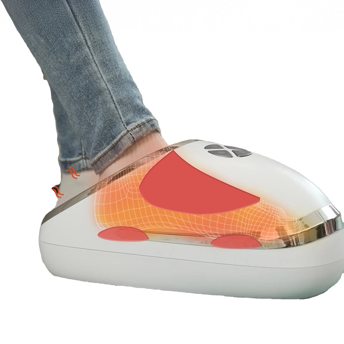 Deep Comfort Heated Foot Massager – Shiatsu Kneading, Air Compression & Full Foot Relief for Pain, Stress & Circulation