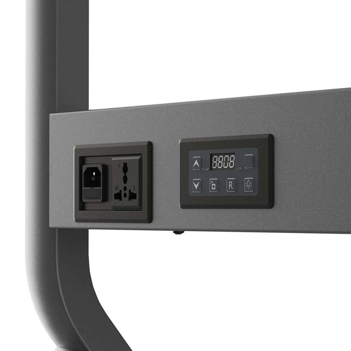 عربة تلفزيون متحركة بمحرك، حامل رفع كهربائي عالي التحمل لشاشة تلفزيون بحد أقصى 110 بوصة أو لوحة ذكية