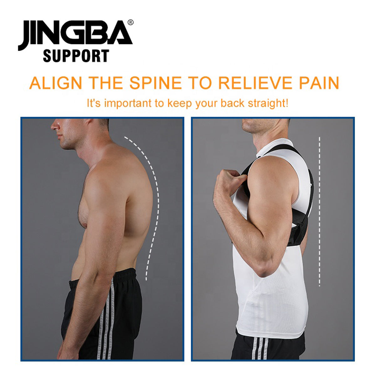 Adjustable Posture Corrector for Back & Shoulder Support (JB-2016)