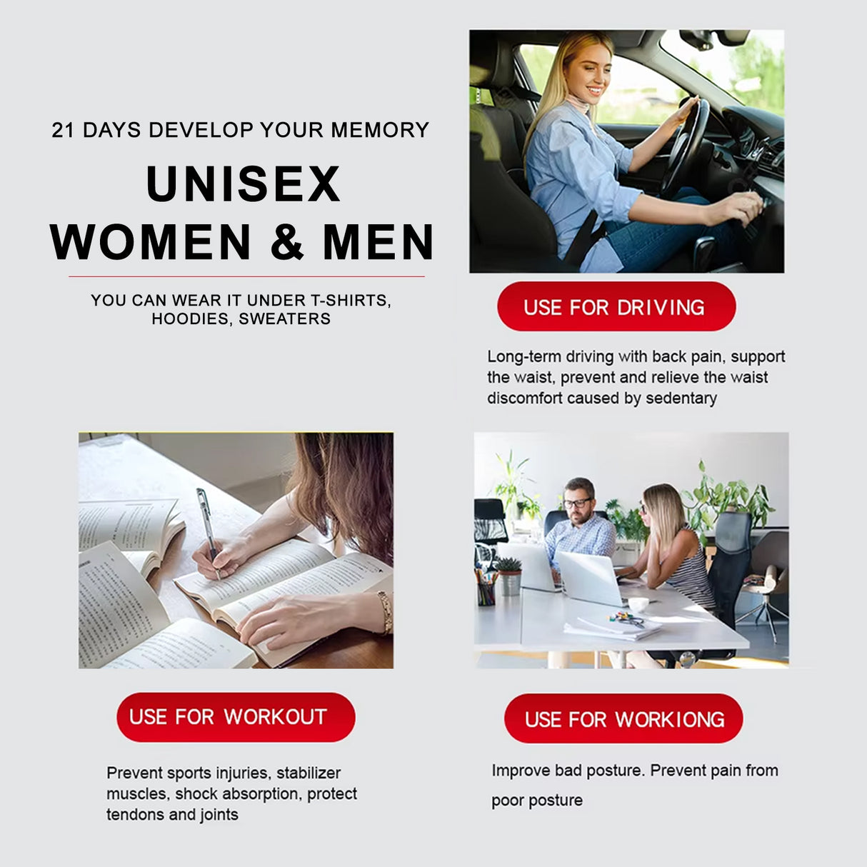 Adjustable Posture Corrector for Back & Shoulder Support (JB-2007)