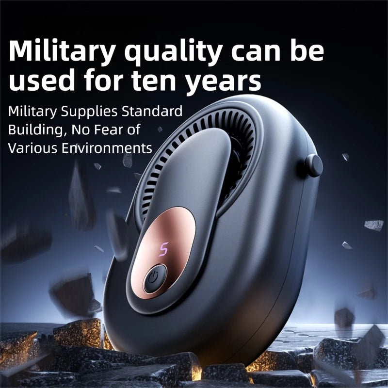 4-Speed Hanging Waist & Neck Fan with Digital Display | Portable Fan | SASKA Trading