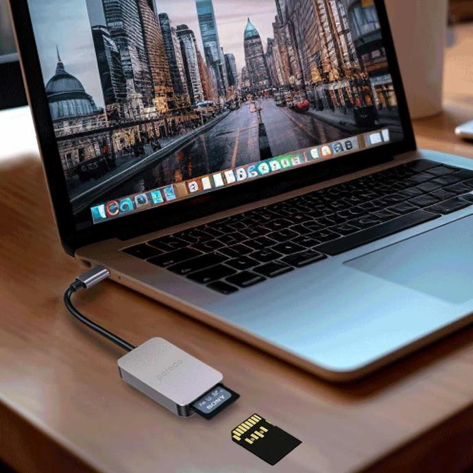 Porodo 2 in 1 USB C Card Reader SD MircoSD | Card Reader | SASKA Trading