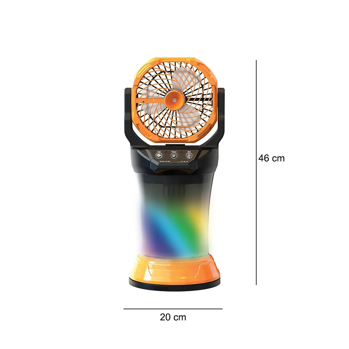 Freshpulse Portable Outdoor Mist Fan with RGB Light, 15000mAh Battery, 4 Speed Cooling Fan & 2L Water Tank by Porodo