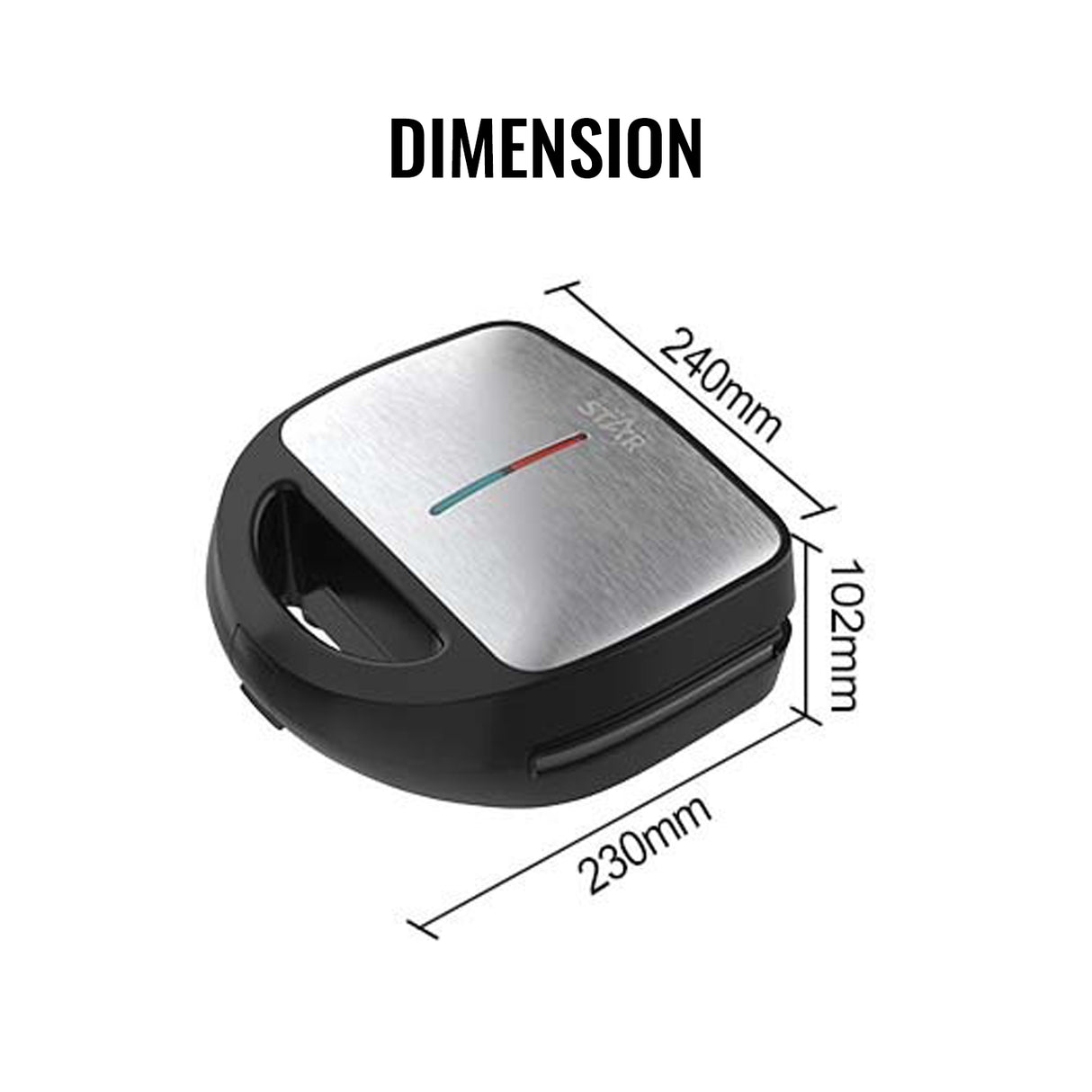 5-in-1 Electric Sandwich & Waffle Maker ST-9396 with Removable Nonstick Plates by Winning Star | Toaster | SASKA Trading