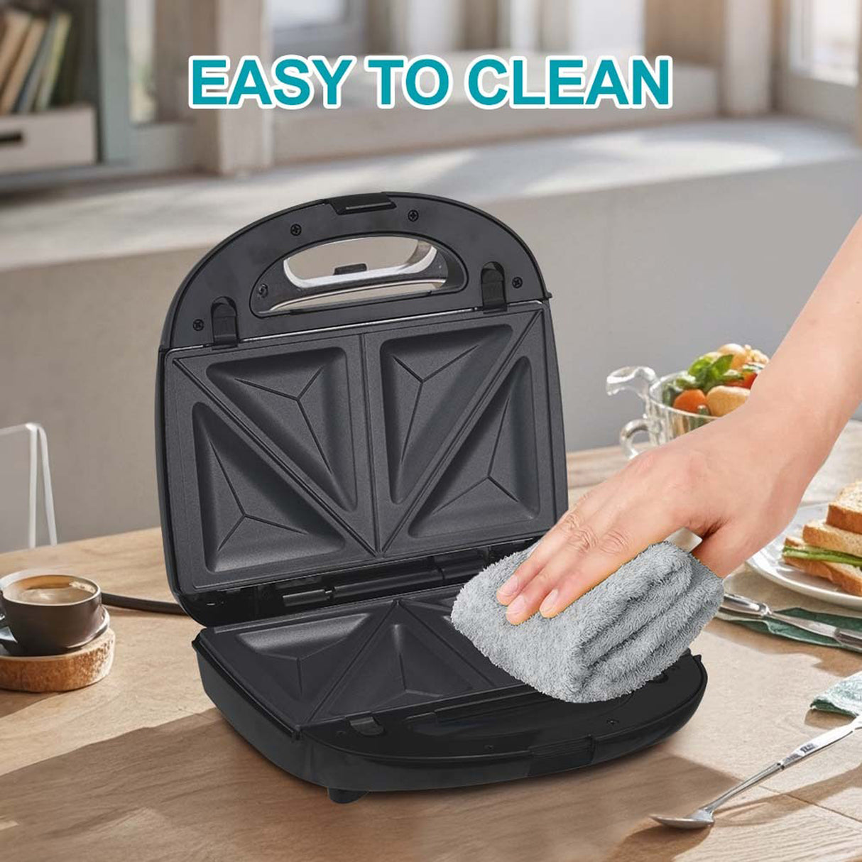 5-in-1 Electric Sandwich & Waffle Maker ST-9396 with Removable Nonstick Plates by Winning Star | Toaster | SASKA Trading