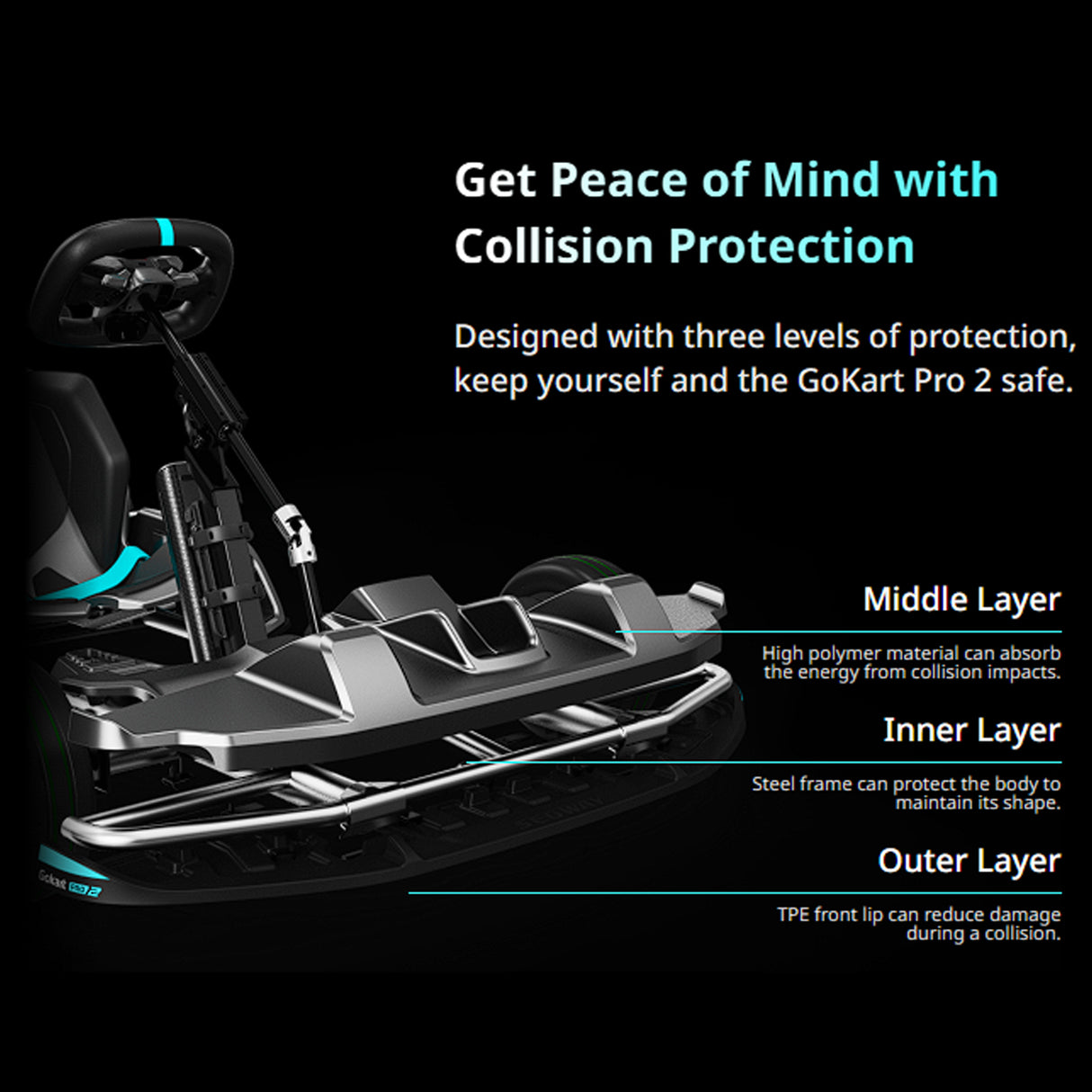 سيارة سباق كهربائية Ninebot Gokart Pro 2، كارت درفت عالي السرعة مع تجربة ألعاب تفاعلية، مناسب للأعمار 10+ من Segway