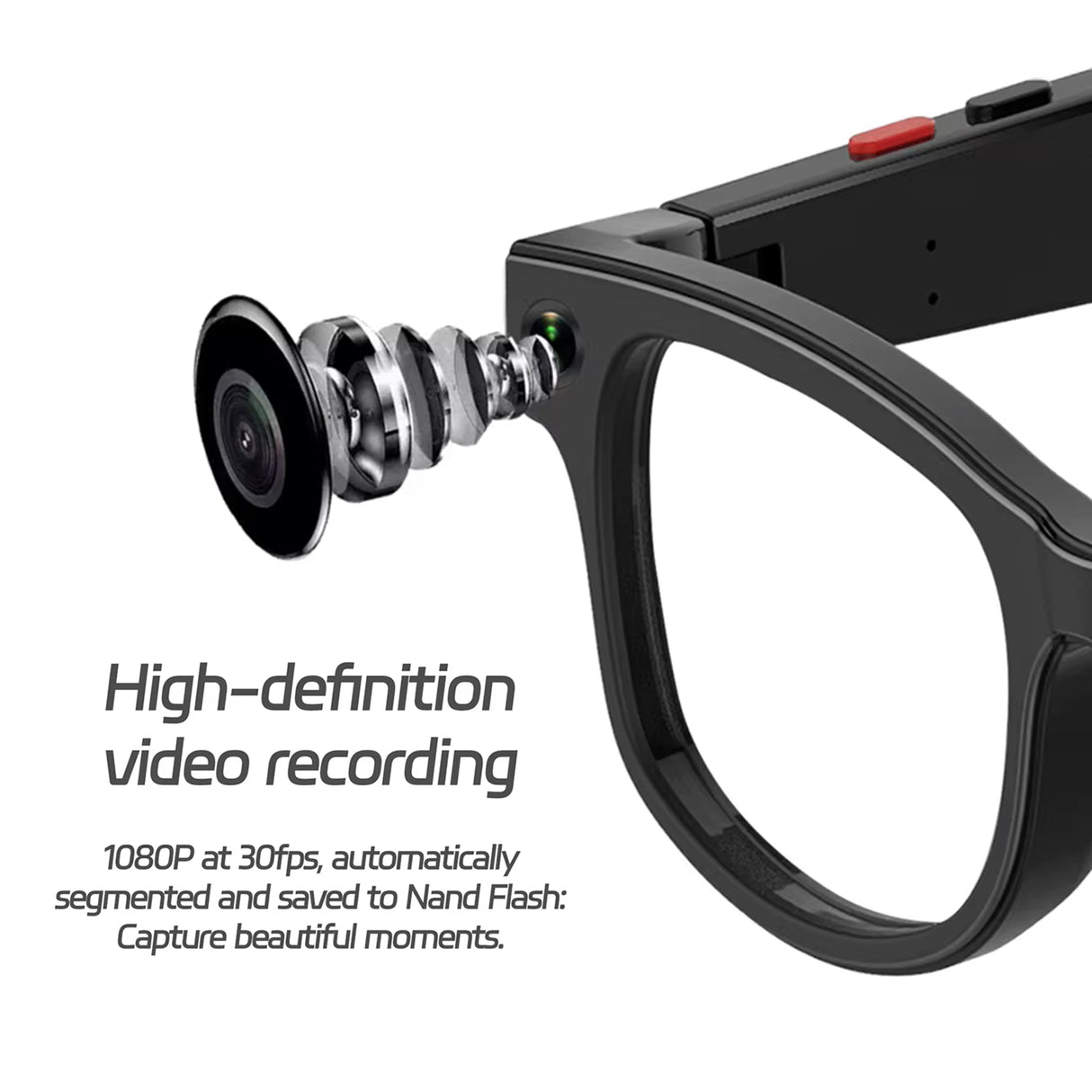 S2 Max AI Smart Glasses with HD Camera, Real-Time Translation, Bluetooth Audio & AI Voice Assistant – Multi Functional Smart Wearable Glasses by AiMB