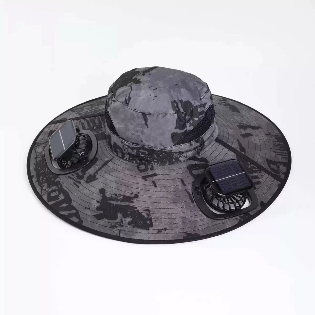 Solar Hat Fan Wide Brim Sun Hat UV Protection Fishing and Camping Hat for Hiking, Farming, Beach and Outdoor Activities (Dual Fan and Dual Power Solar and USB Rechargeable Edition) Available at Saska UAE Dubai