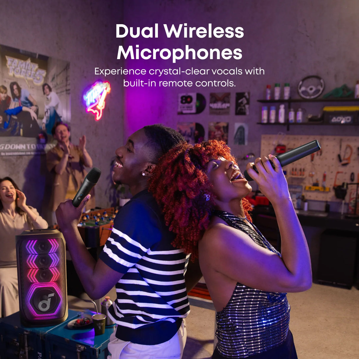 سماعة حفلات بلوتوث لاسلكية Rave 3S مع صوت 200 واط مع 2 ميكروفون كاريوكي وإضاءة LED من Soundcore by Anker