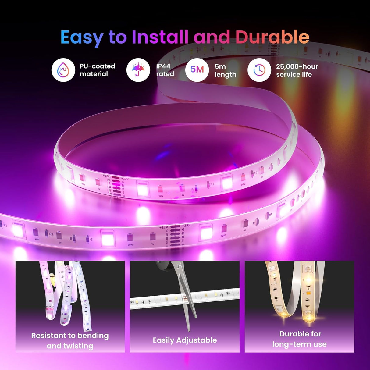 5 Meter LED Strip Light 3 by SwitchBot | led strip light | SASKA Trading