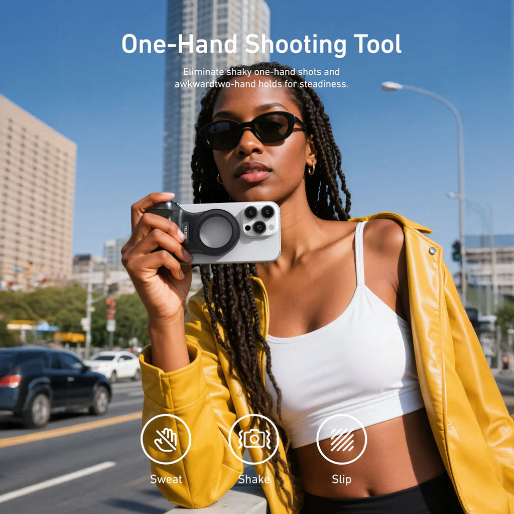 قبضة كاميرا مغناطيسية للهاتف الجيل الثاني مع ريموت لاسلكي ومقبض تثبيت سريع للهواتف الذكية من TELESIN