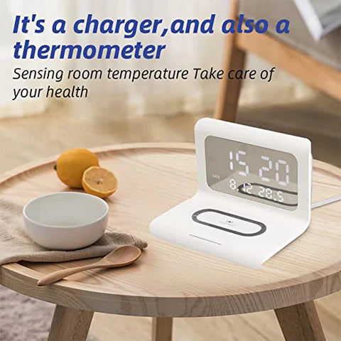 Digital Alarm Clock with Wireless Charger | Alarm Clock | SASKA Trading