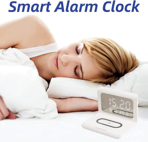Digital Alarm Clock with Wireless Charger | Alarm Clock | SASKA Trading