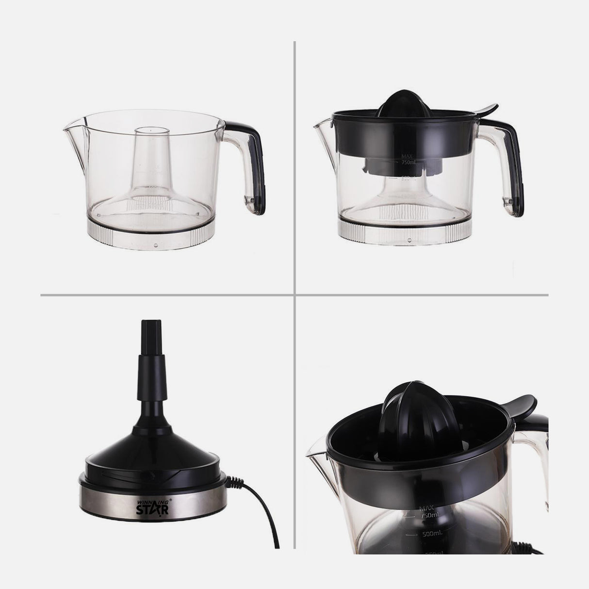 Electric Citrus Juicer 750ml (St-5594) by Winning Star – Juice Maker for Oranges, Lemons & More | juicer | SASKA Trading