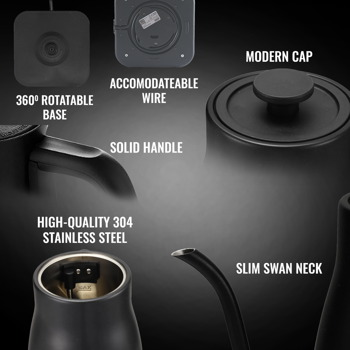 Fast Boiling Electric Kettle 1.2L, 1500W for Boiling Water, Tea, Coffee (ST-6006 ) by Winning Star | Electric Kettle | SASKA Trading