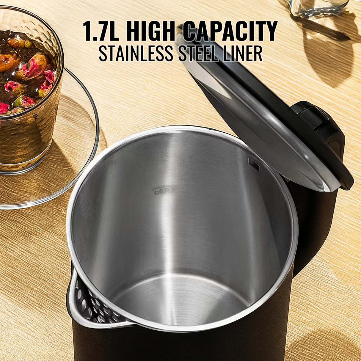 Stainless Steel Electric Kettle 1.7L (ST-6023) By Winning Star | Electric Kettle | SASKA Trading