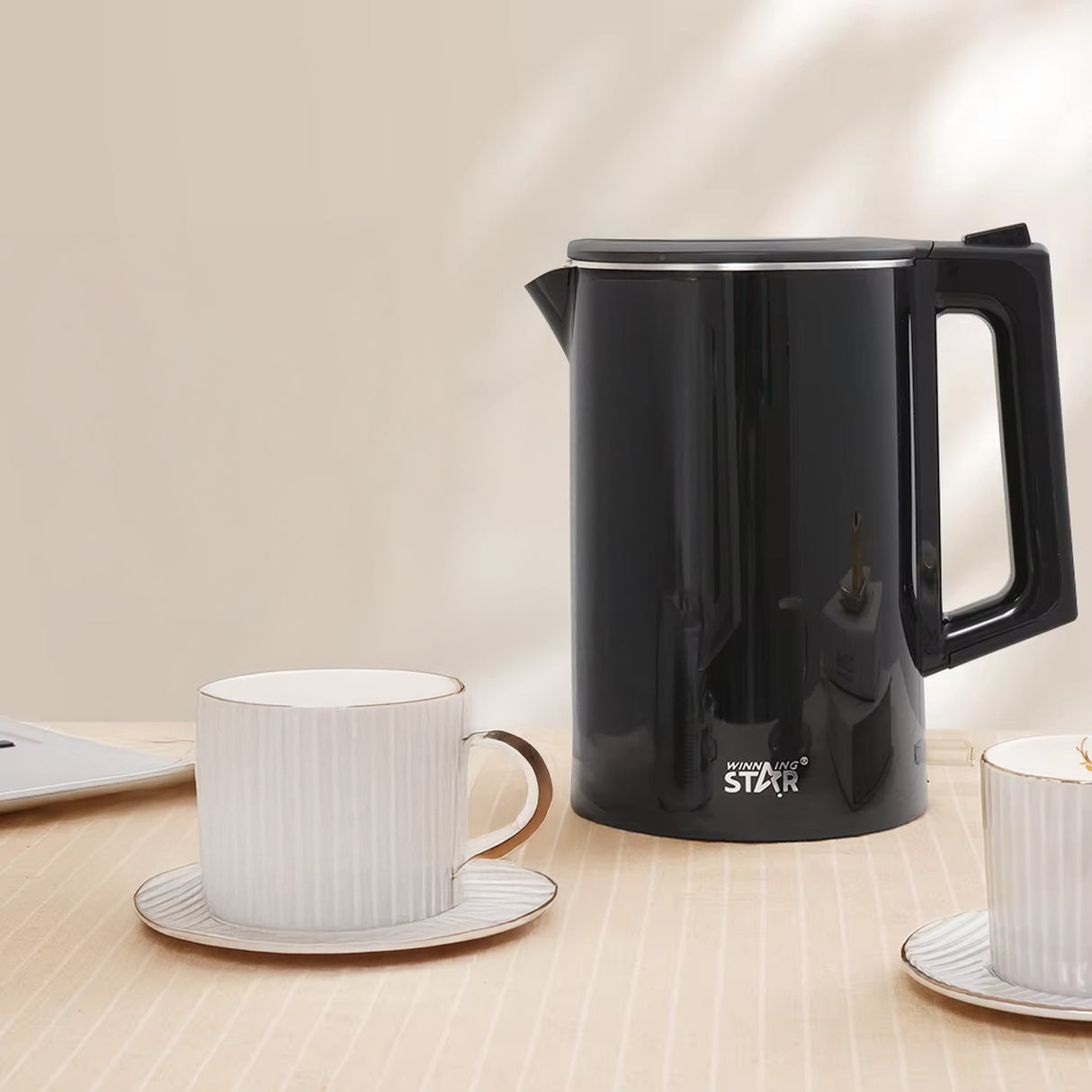 Stainless Steel Electric Kettle 1.7L (ST-6023) By Winning Star | Electric Kettle | SASKA Trading