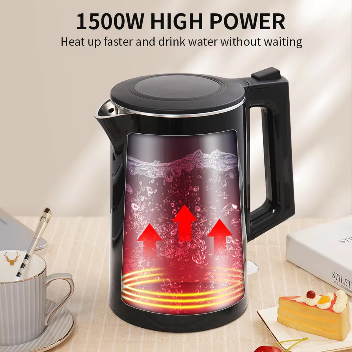 Stainless Steel Electric Kettle 1.7L (ST-6023) By Winning Star | Electric Kettle | SASKA Trading