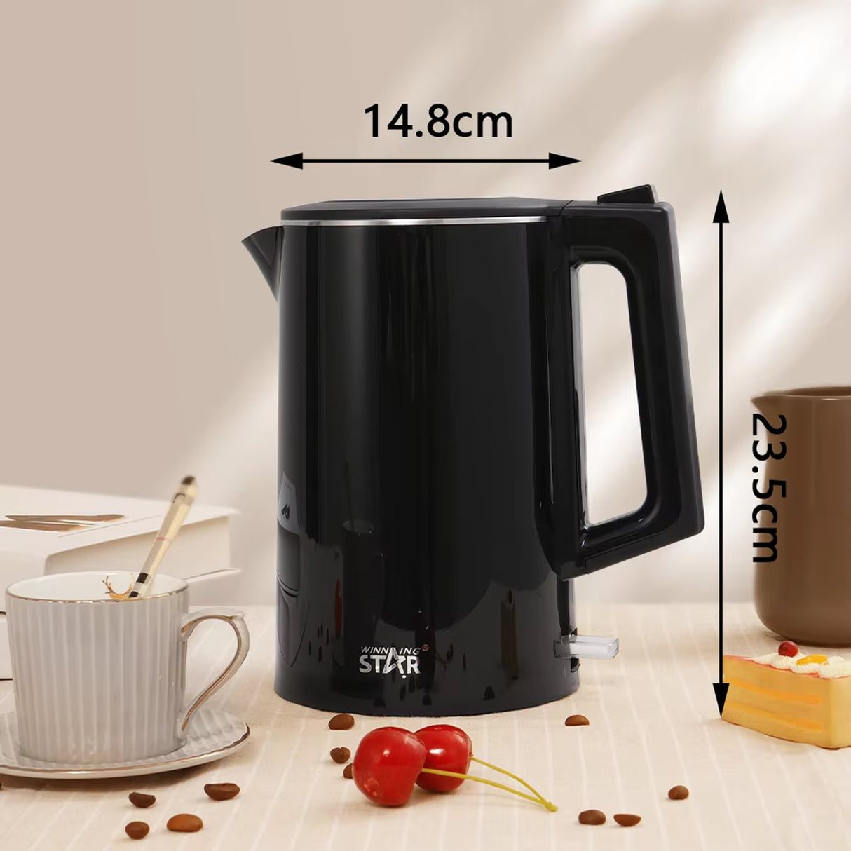 Stainless Steel Electric Kettle 1.7L (ST-6023) By Winning Star | Electric Kettle | SASKA Trading