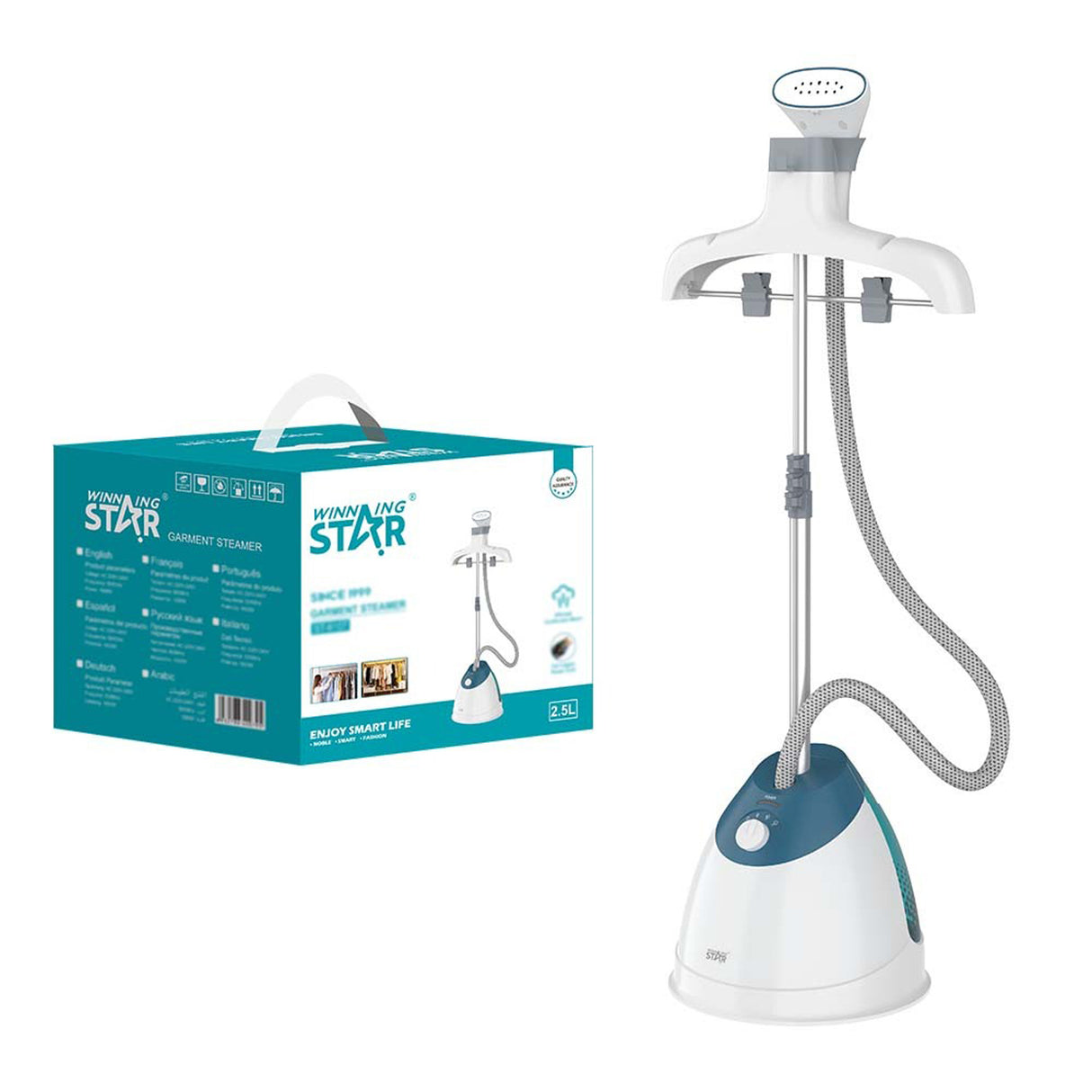 Standing Garment Steamer 1600W – Vertical Steam Iron for Clothes with 2.5L Tank (ST-6107) by Winning Star | Steam Iron | SASKA Trading