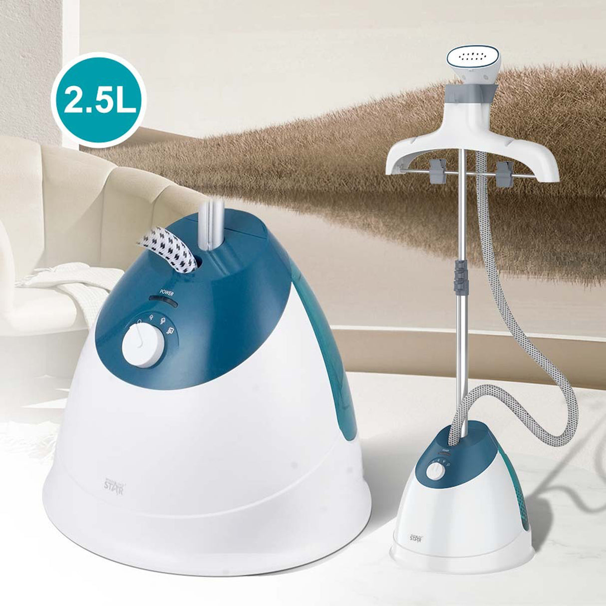 Standing Garment Steamer 1600W – Vertical Steam Iron for Clothes with 2.5L Tank (ST-6107) by Winning Star | Steam Iron | SASKA Trading