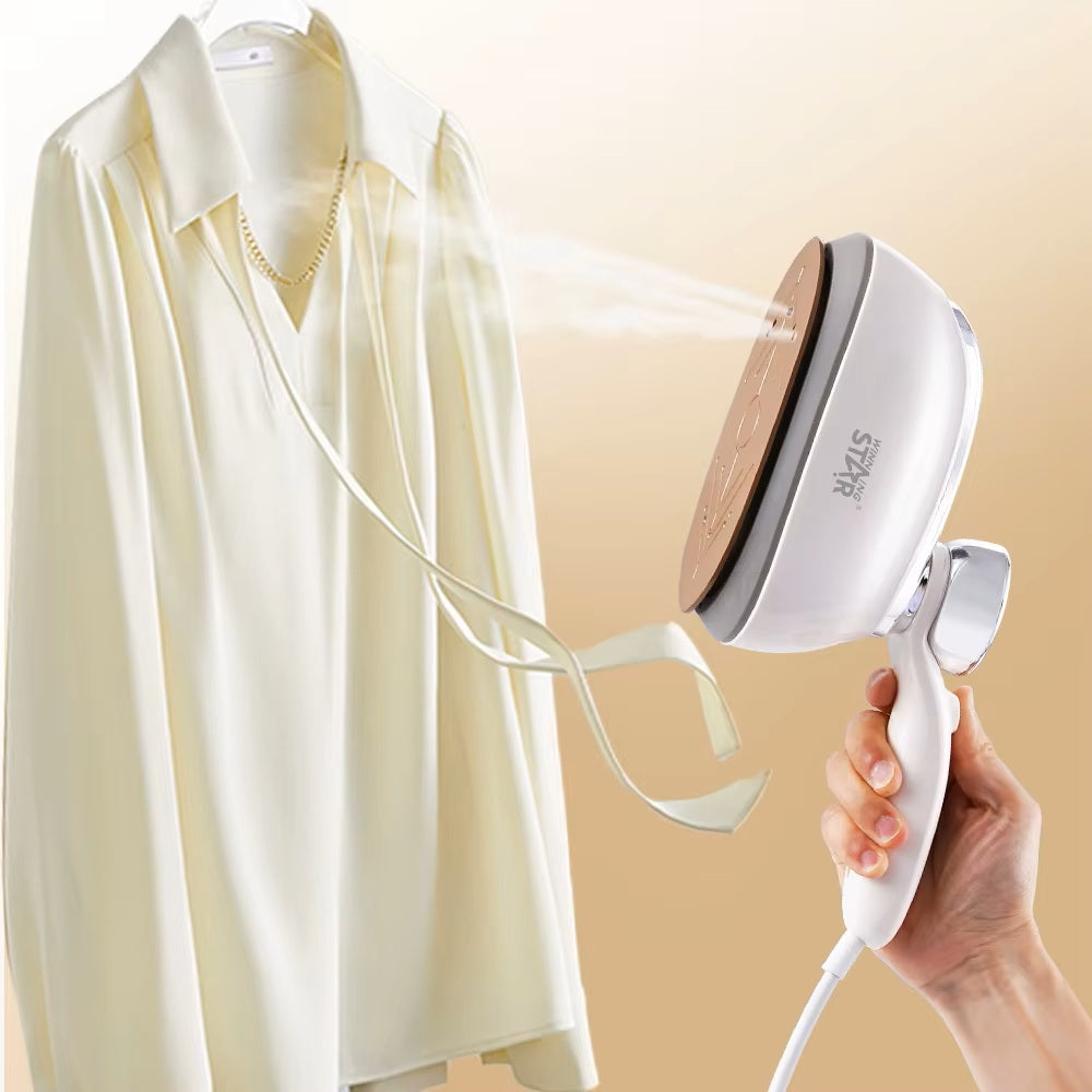 Portable Travel Steam Iron 1300W, Foldable Handle, Digital Display, Aluminum Soleplate, Dry & Steam Iron by Winning Star