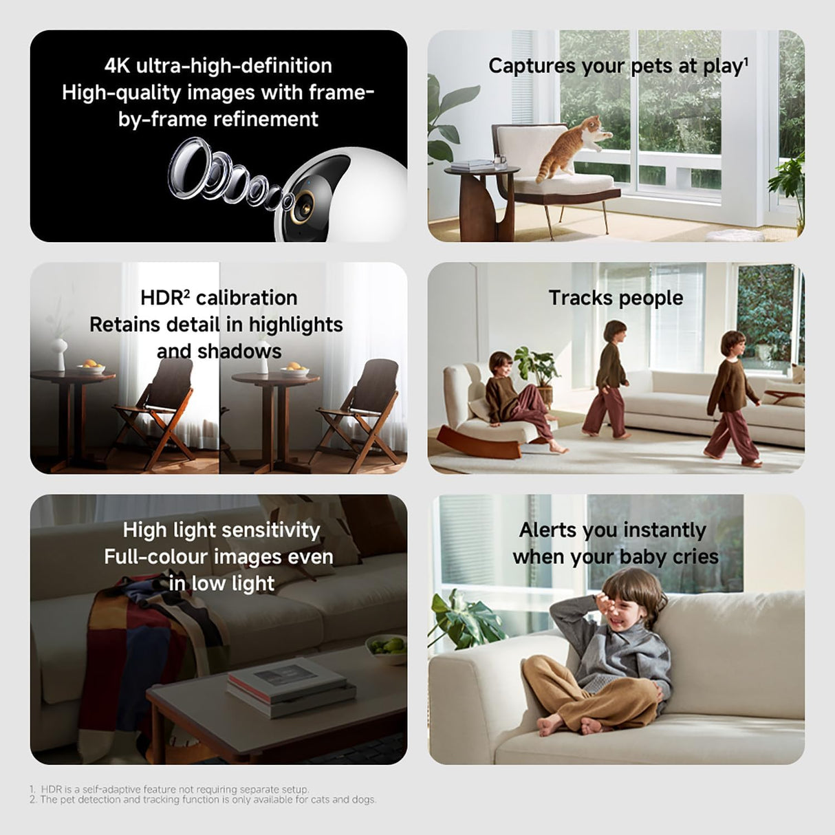 Smart Camera C701 – 4K Indoor Security Camera with AI Detection, Night Vision and 360° Coverage by Xiaomi