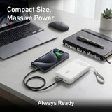 10000MAH Power Bank Fast Charging 22.5W with USB C Lanyard Cable by ANKER