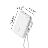 10000MAH Power Bank Fast Charging 22.5W with USB C Lanyard Cable by ANKER