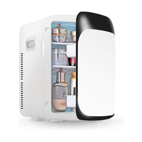 10L Portable Mini Quiet Refrigerator with Thermoelectric Cooler and Warmer for Bedroom, Office, Travel & Skincare-Saska-Saska.ae