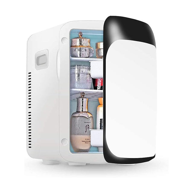 10L Portable Mini Quiet Refrigerator with Thermoelectric Cooler and Warmer for Bedroom, Office, Travel & Skincare-Saska-Saska.ae