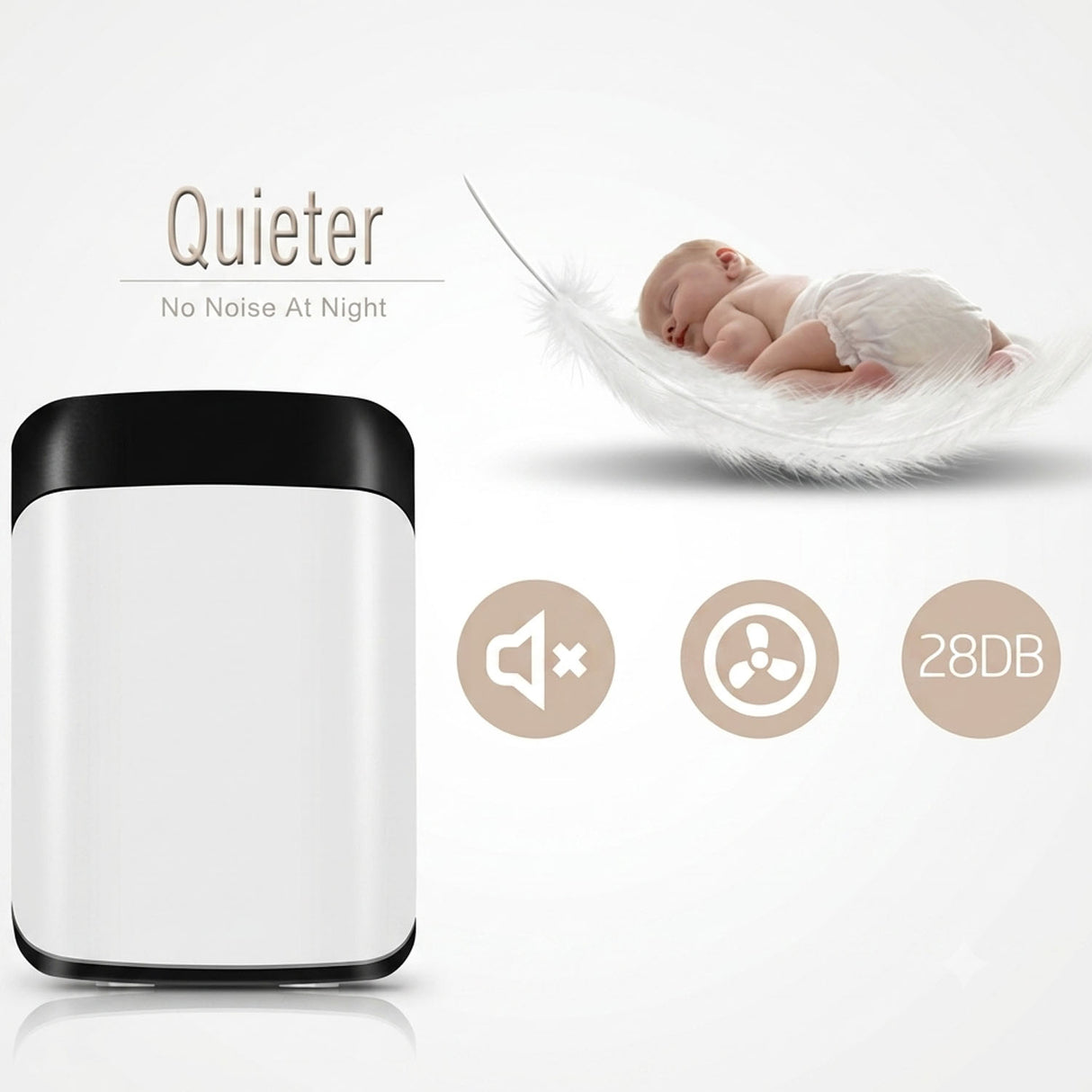 10L Portable Mini Quiet Refrigerator with Thermoelectric Cooler and Warmer for Bedroom, Office, Travel & Skincare