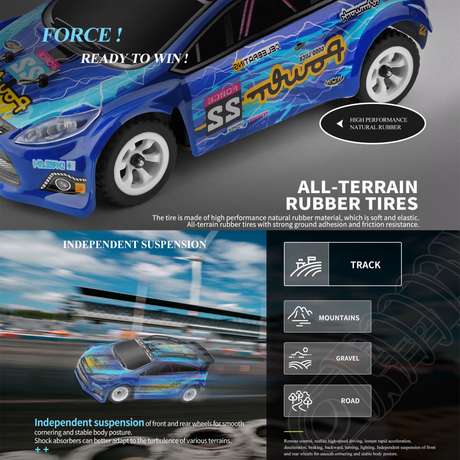 1:28 Scale High-Speed RC Drift Car with Metal Chassis & 4WD | RC car | SASKA Trading