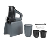 قطّاعة خضروات كهربائية ذكية 5 في 1 مع شاشة رقمية – قطّاعة وشرّاحة ومبشرة طعام قابلة لإعادة الشحن مع وعاء تخزين