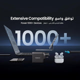 140W USB-C Charger with 4-Port Fast Charging Laptop and Smartphone Charger by Powerology