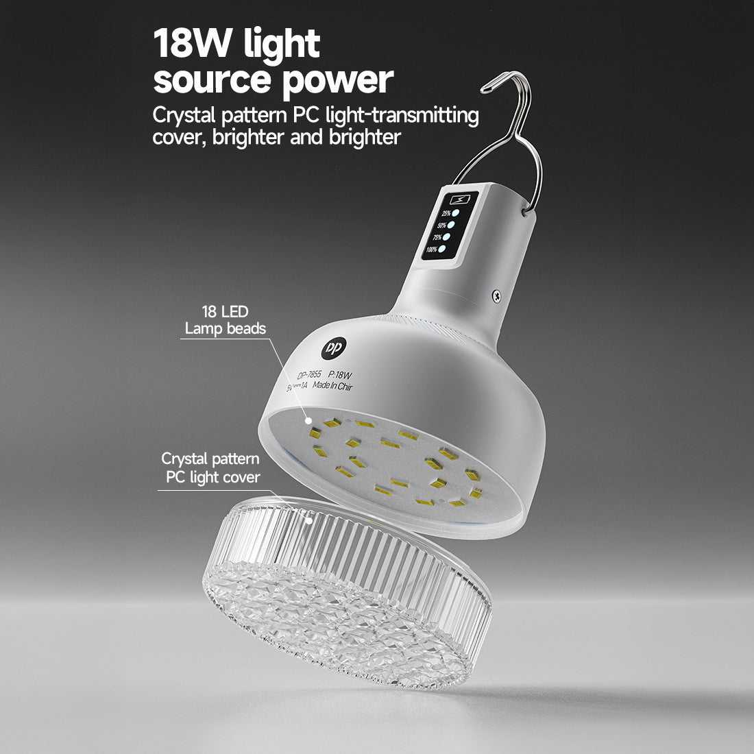 LED Rechargeable Camping Bulb Light by DP